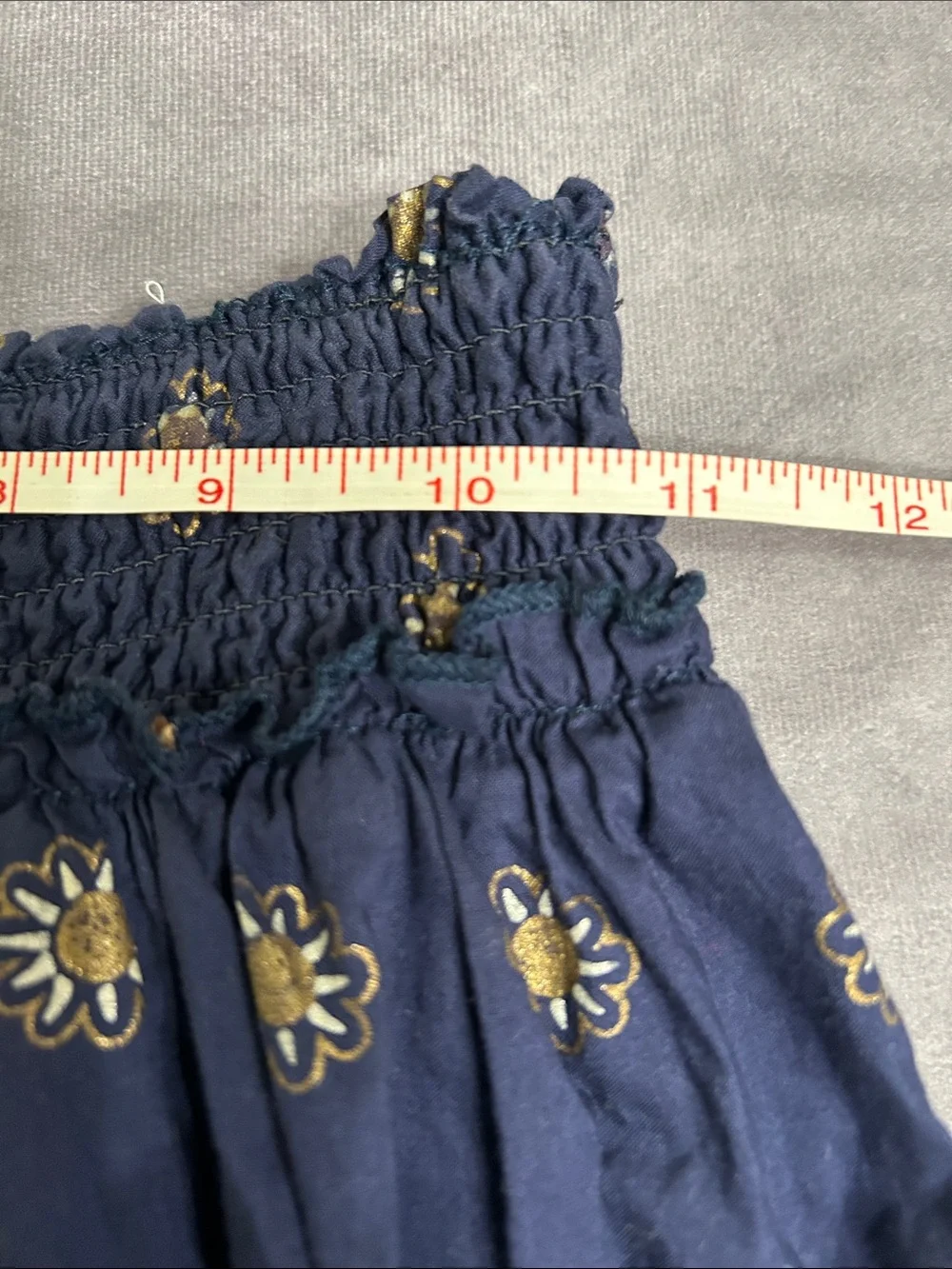 Justice Boho Style Navy Floral Print Maxi Skirt - Girls 12